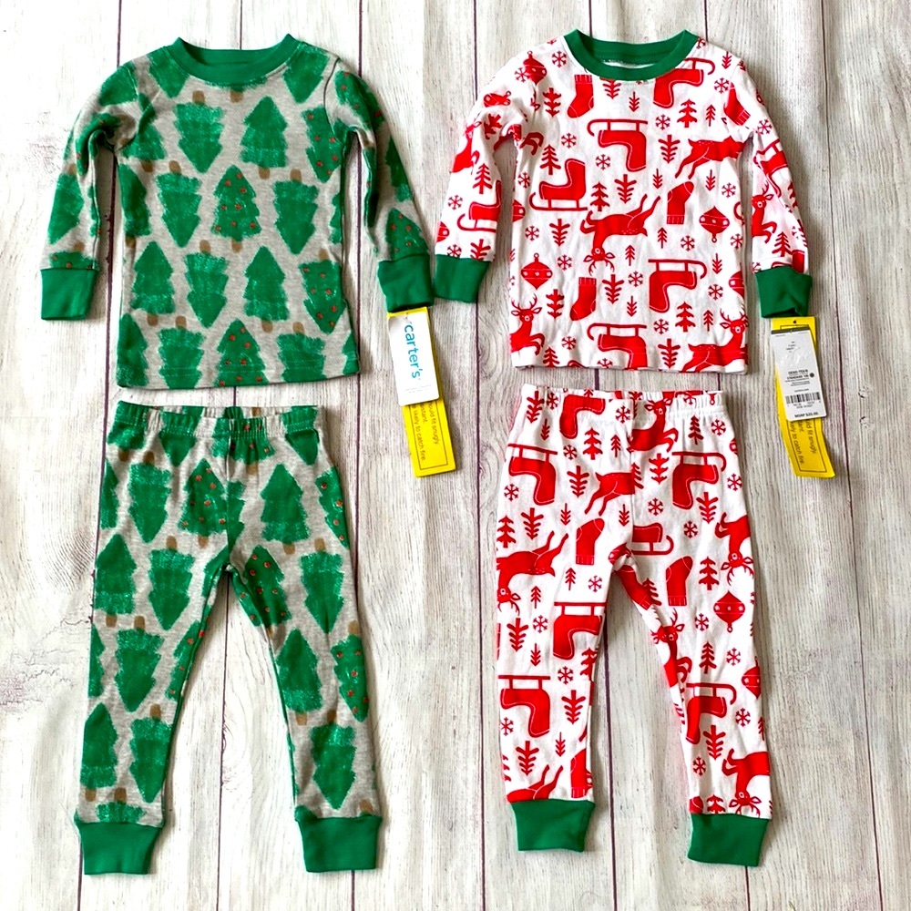 🎄🛷NWT Carter’s 12 Months Christmas Baby Pajamas 🛷🎄